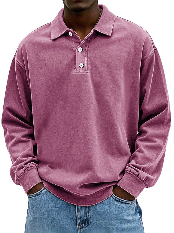 Niels | Casual langærmet polo til mænd